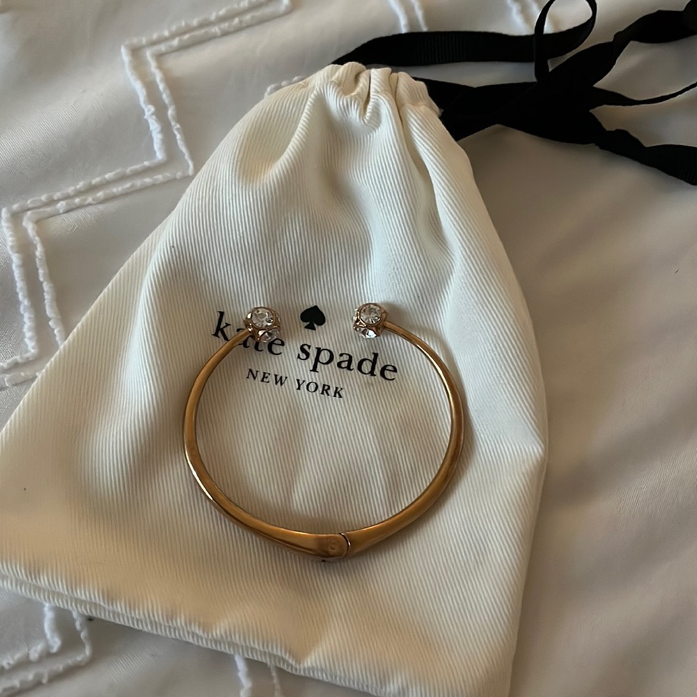 Kate spade gold cuff with rhinestones